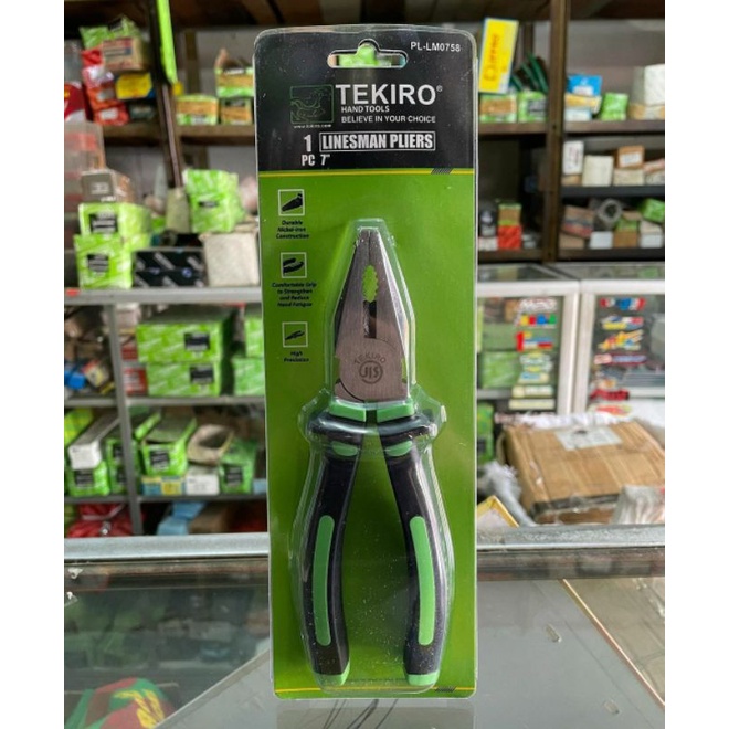 Tekiro Tang Kombinasi 7 Inch Tang Combinasi 7&quot; Linesman Pliers Penjepit Kawat Kabel