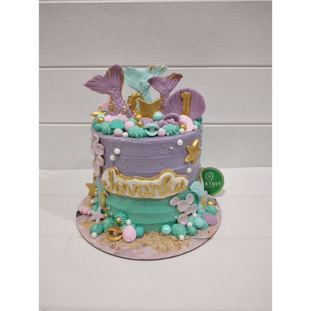 

mermaid cake dobel cake / kue ultah 15cm