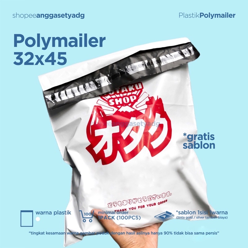 

Plastik Polymailer Size 32x45 Sablon Plastik Packing
