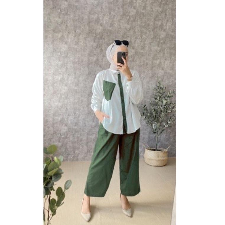 WINA SET WANITA KEKINIAN // SETELAN WANITA ONESET DAILY SET FASHION WANITA / SET WENITA FULL KANCING