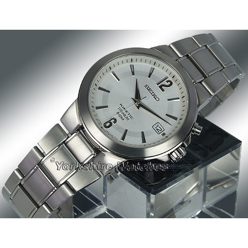 Seiko Kinetic SKA479P1 Titanium Bracelet Silver | Jam Pria SKA479