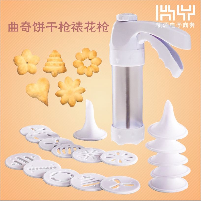 Cookie gun biscuit mold 12 flower pieces 6 cream Alat Cetak Kue kering