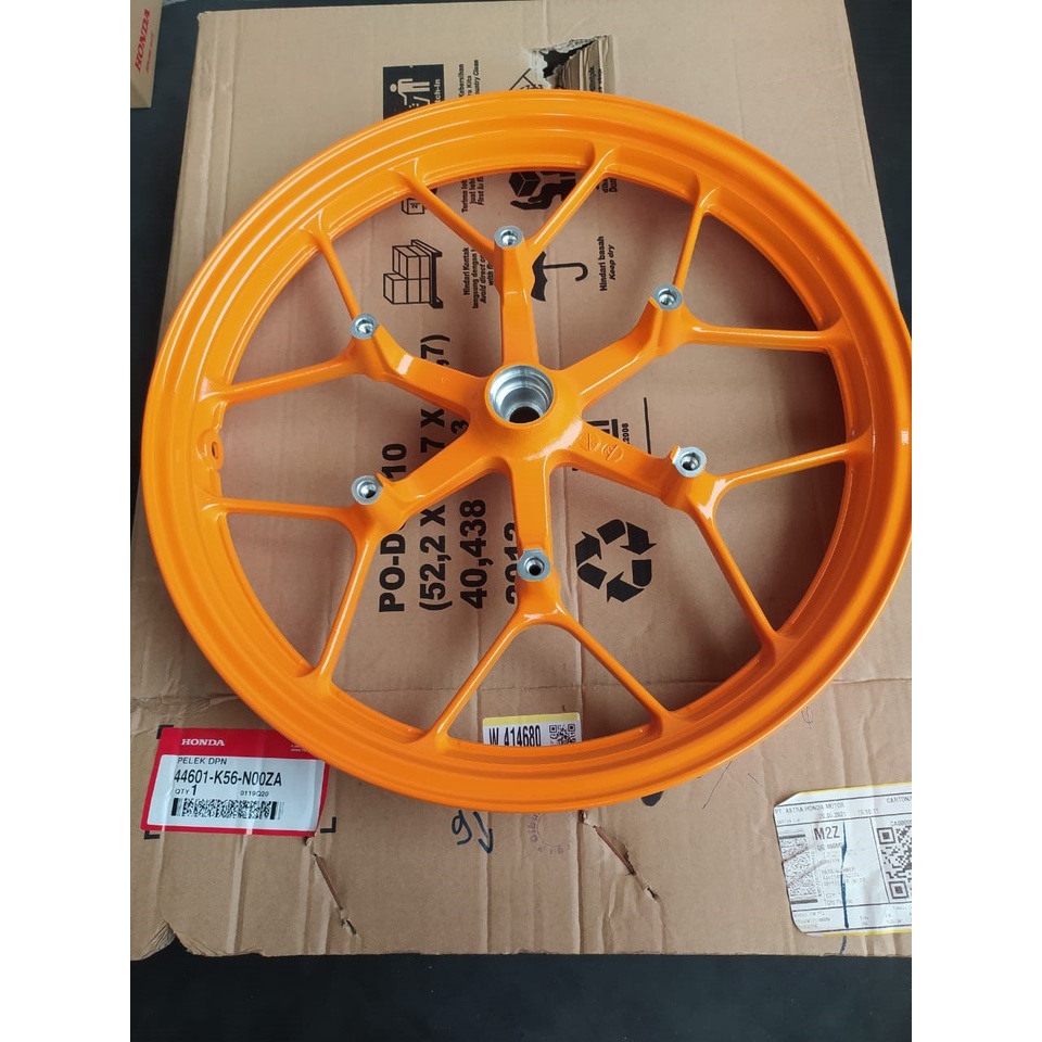 44601K56N00ZA Velg CW Sonic 150R Depan Orange Ori AHM