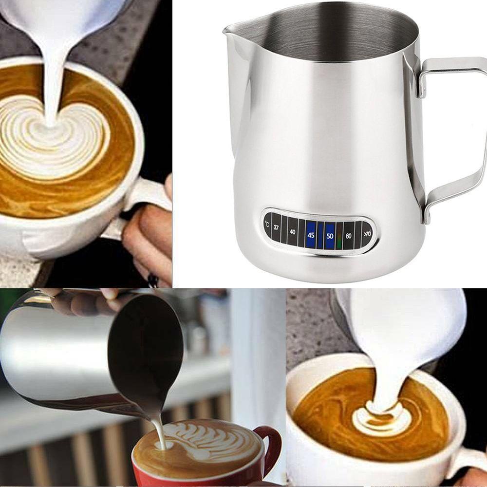 Milk Frothing Pitcher Latte Art Populer Dengan Display Suhu Pitcher Kukus Kopi Susu