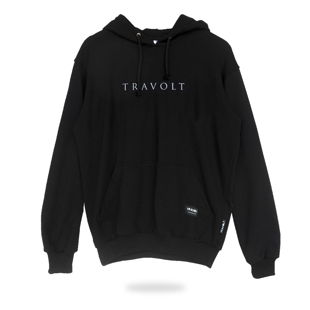 Hoodie - Well - Black - Hitam - Sweater - Travolt