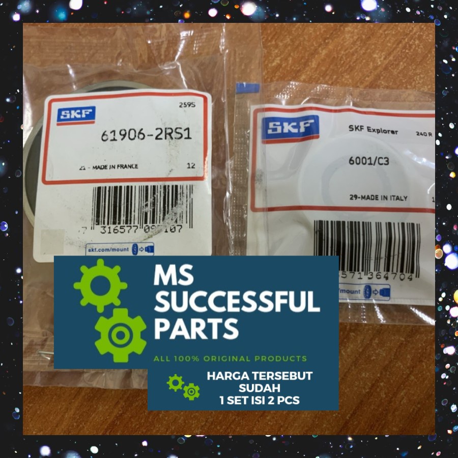 BEARING NOKEN AS JUPITER MX SKF ORIGINAL 6001 set 61906