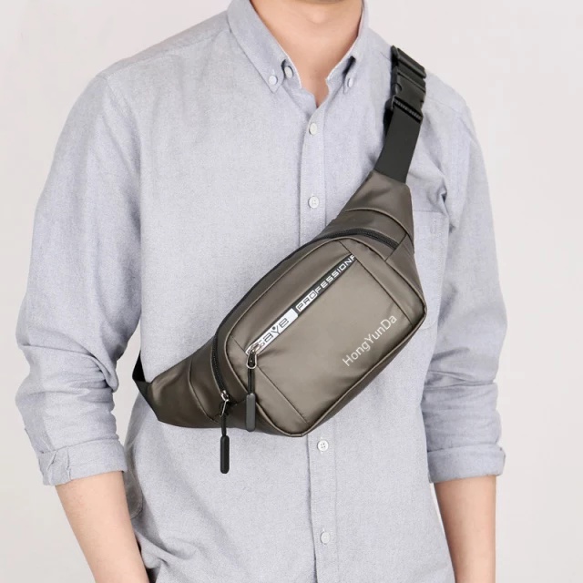 Tas Selempang Waist Bag Pinggang Pria Laki Cowo Cowok Impor Anti Air Mirip Jinpaidi Hongyunda H-631