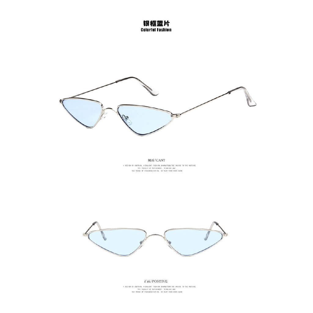 Fashion Cat Eye Sunglasses Anti Radiation Sun Glasses Small Frame Drop-Shaped Ocean