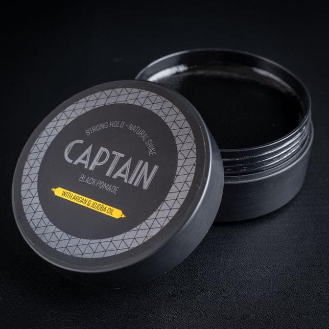 CAPTAIN Pomade Clay WaterBased Black Kids Hair styling / Minyak Wax Styling Rambut Pria &amp; Anak