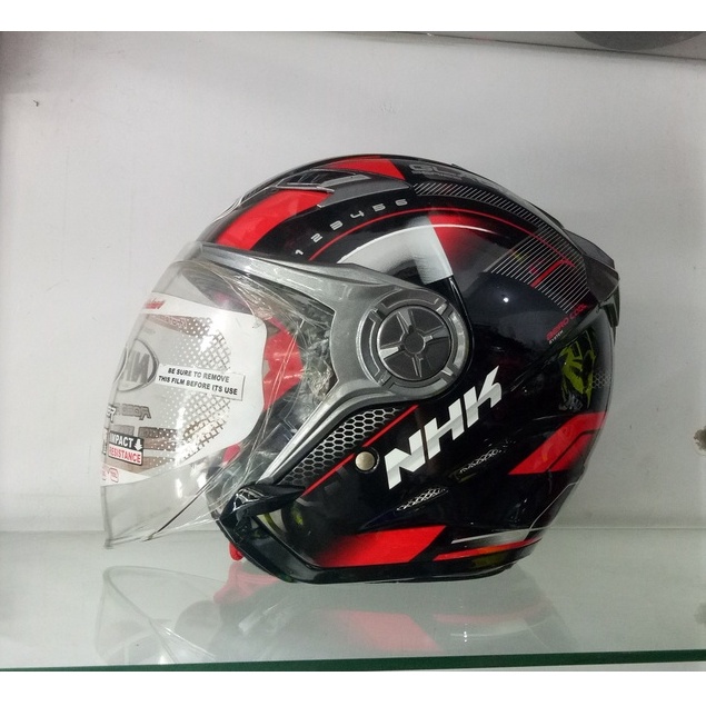 HELM NHK GLADIATOR INDY BLACK RED GLOSSY ORIGINAL