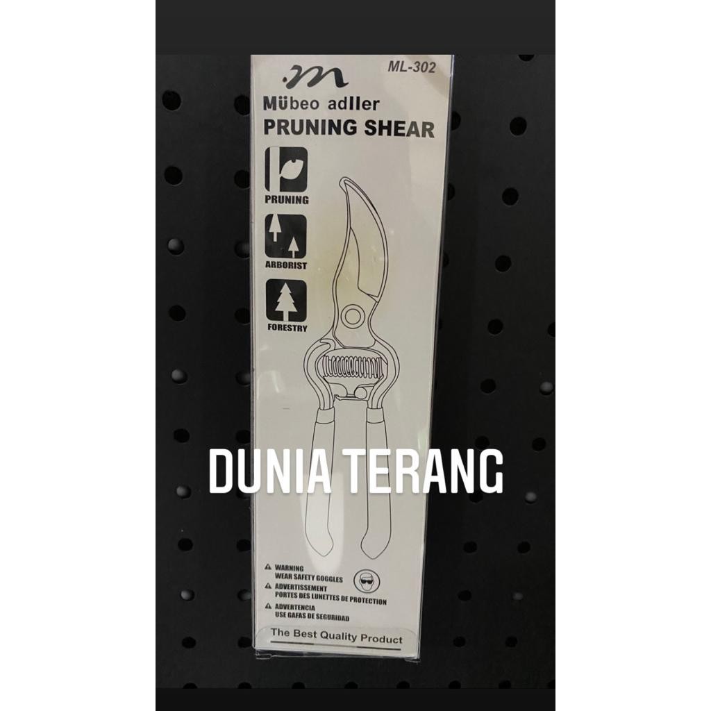 Gunting Dahan MULLER ML-302 Gg Lurus Karet Per - Gt Kebun Ranting Tanaman Bunga - Pruning Shear