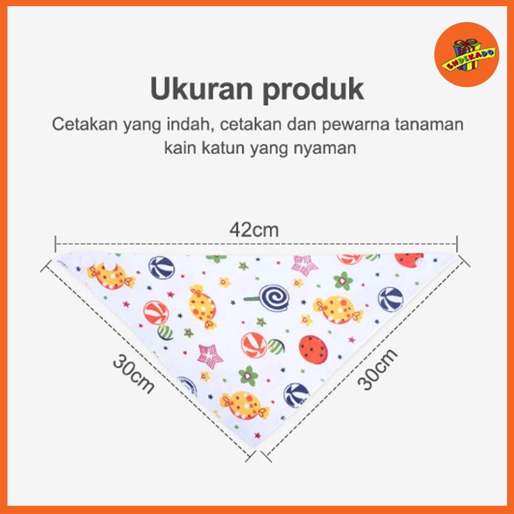 MAKASSAR! Baby Bib / Slabber Segitiga Bayi / Celemek Makan Bayi Murah