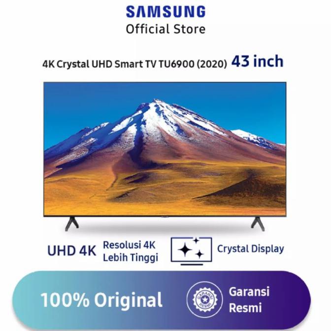Samsung 43TU6900 Smart Crystal UHD 4K TV 43 Inch 43" UA43TU6900 - TV Only |Televisi