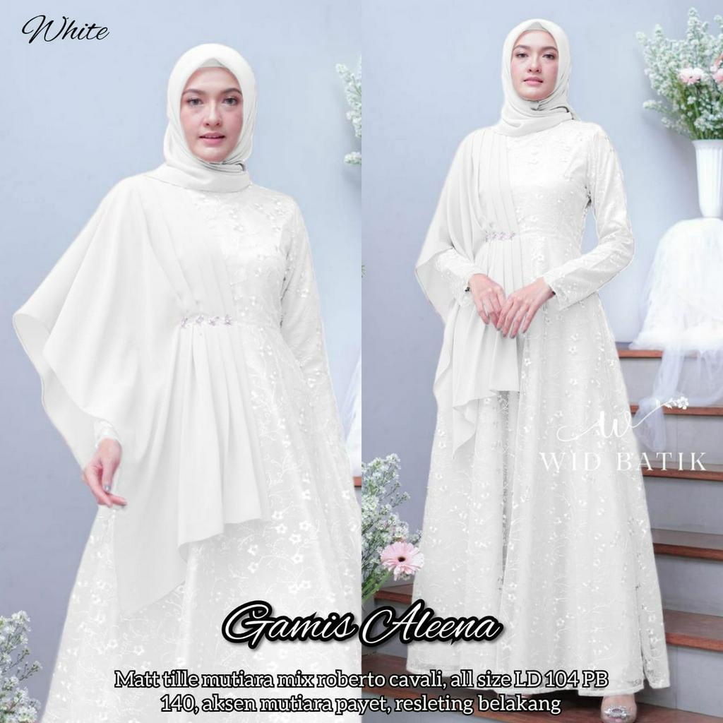 ALEENA GAMIS BROKAT KONDANGAN/GAMIS LAMARAN GAMIS BRIDESMEID MEWAH/ READY SIZE JUMBO XXL /BISA COD B