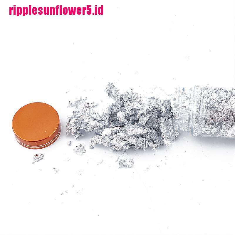 # Kaos T-Shirt Wanita Lengan Pendek Motif Print #1 Botol 2g Foil Tembaga Warna Emas / Silver Untuk Manicure