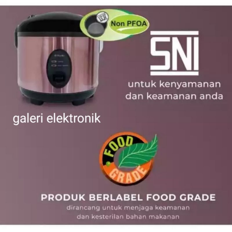 Rice cooker ,Magic com,Penanak Nasi Miyako MCM 508 SBC 3fungsi body stainless