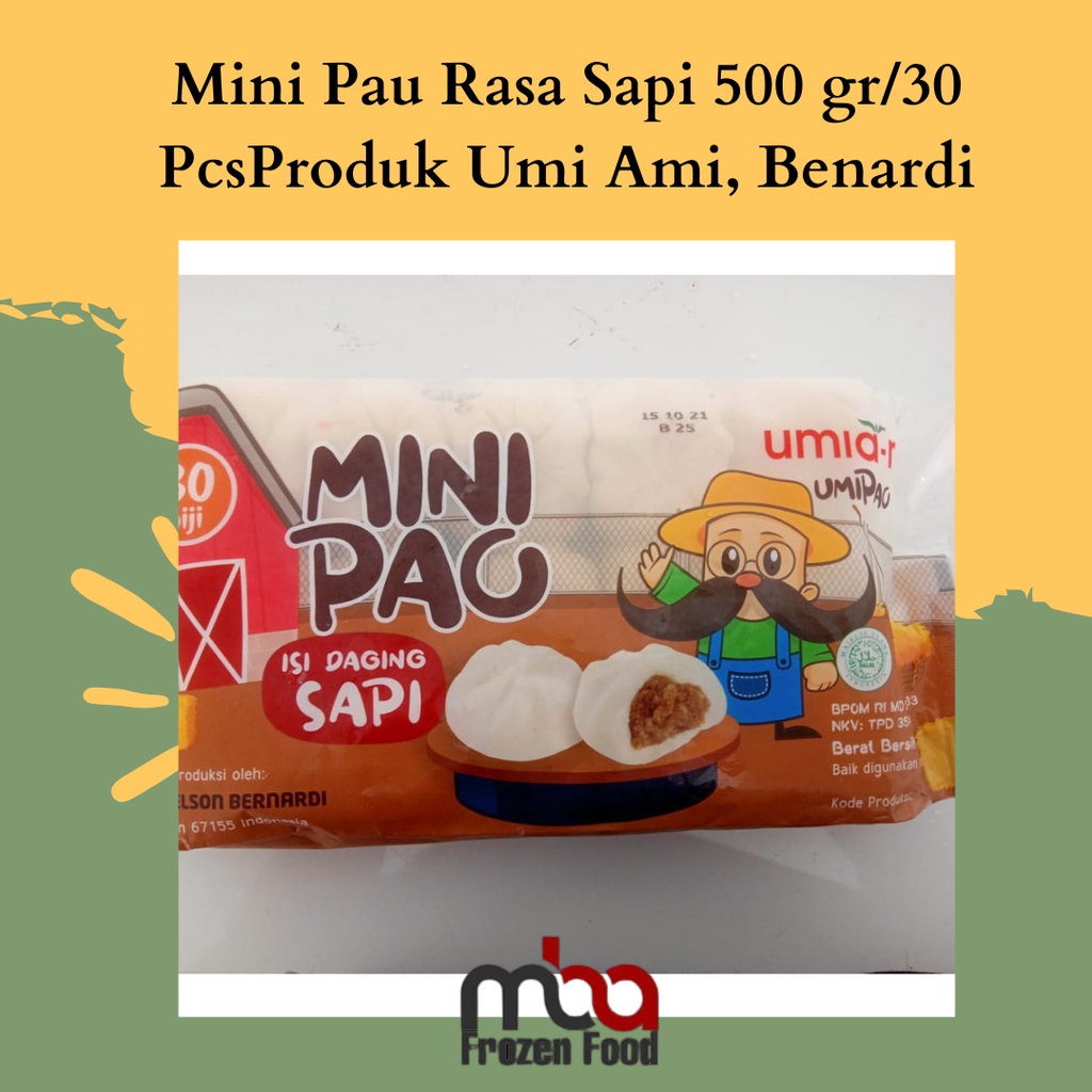 Mini Pau Rasa Sapi 500 gr/30 PcsProduk Umi Ami, Benardi - FROZEN FOOD