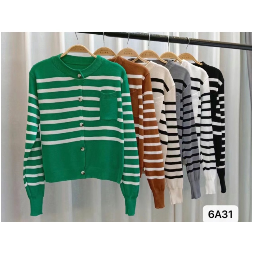 Knitwear Atasan rajut Sweter wanita/Cardingan wanita Knit 6A31