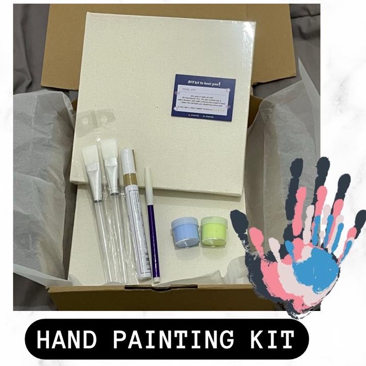 Sikat abis--DIY HAND PAINTING KIT CANVAS / TOTE BAG / COUPLE / FAMILY / HAMPERS GIFT