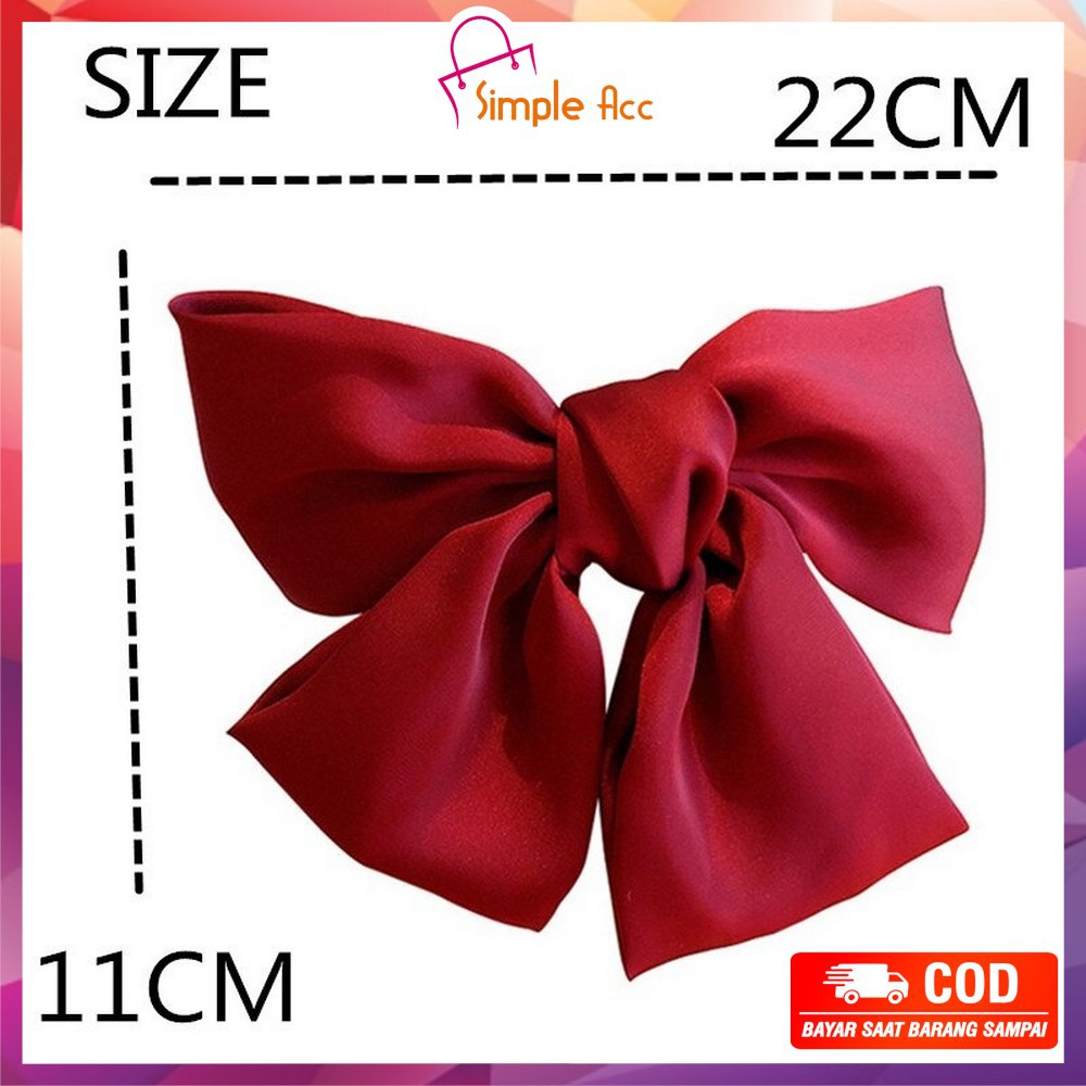 ~COD~DO-C160 Ikat Rambut Pita Besar Kuncir Rambut Hairband Aksesoris Wanita Kunciran Rambut Korea-5