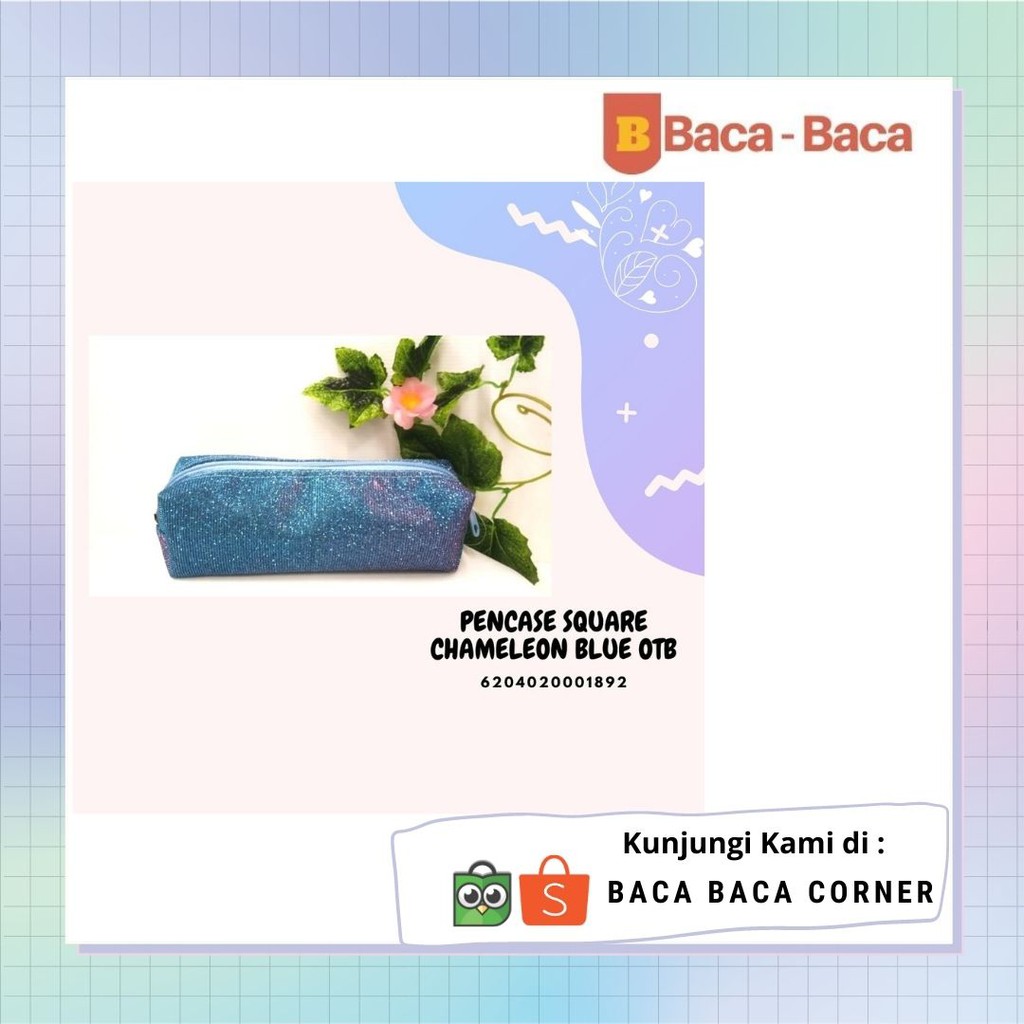 

PENCASE SQUARE CHAMELEON BLUE OTB