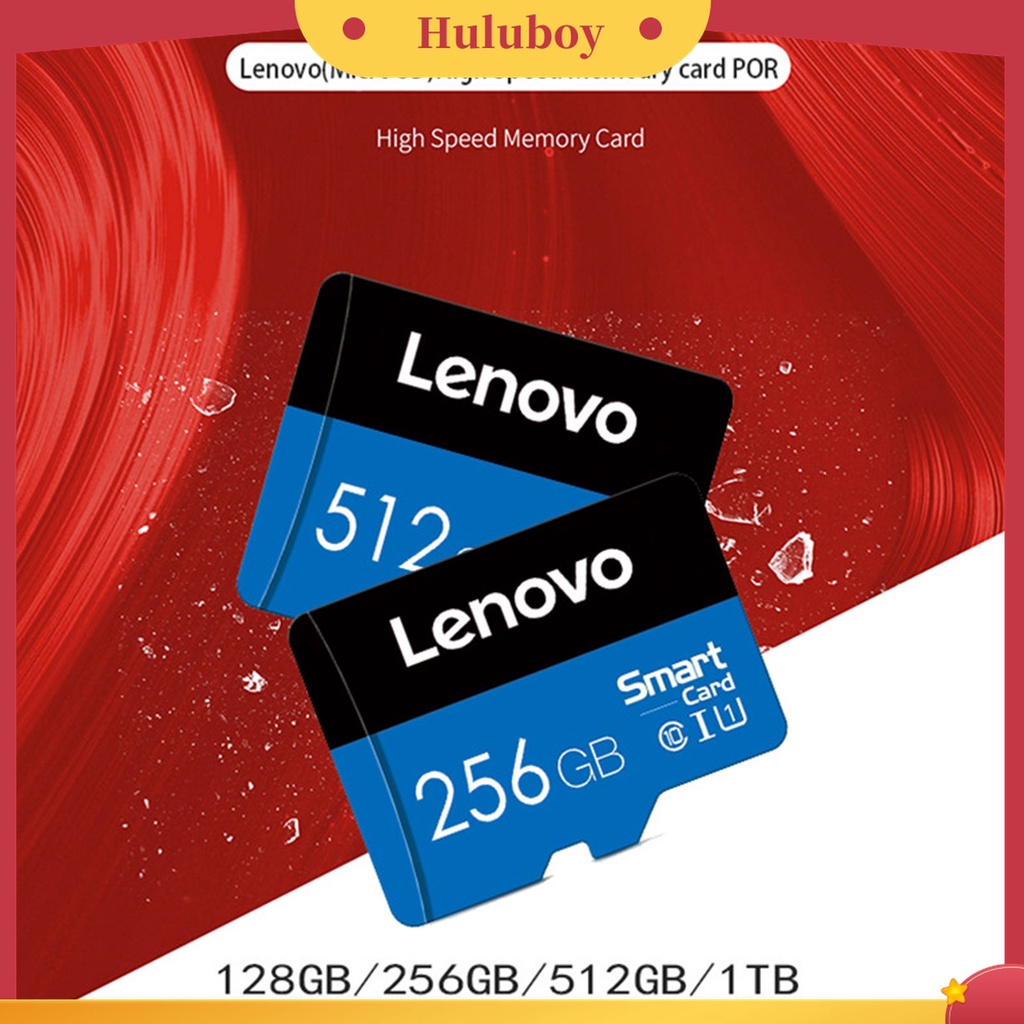 (Huluboy) Kartu Memori TF / SD Card 16GB / 32GB / 64GB / 128GB / 256GB / 512GB / 1TB High Speed Tahan Benturan Untuk Lenovo