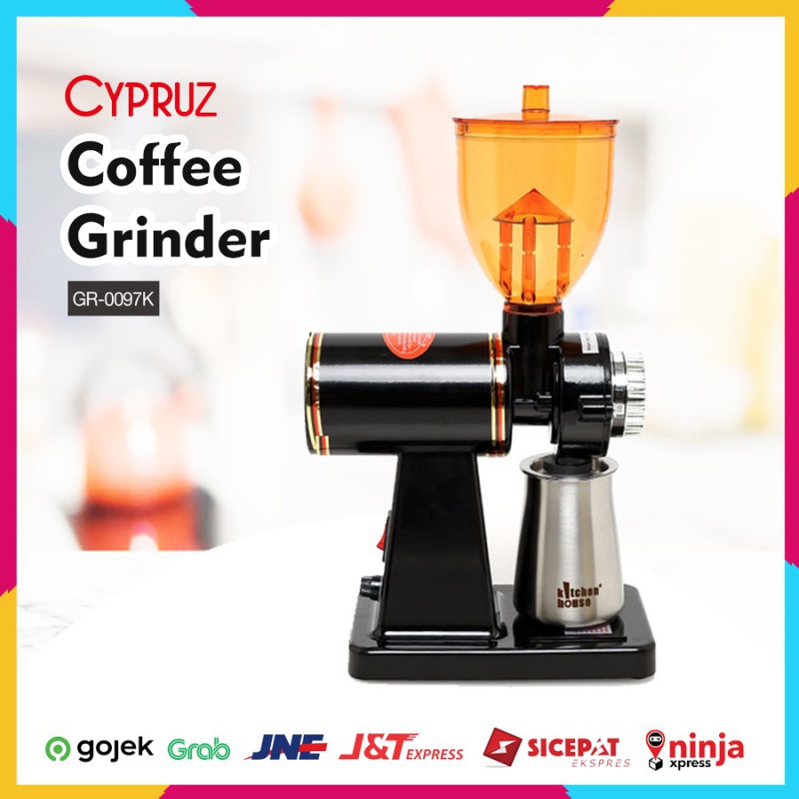 Electric Grinder Coffee CYPRUZ GR-0097 Penggiling Kopi HEAVY DURTY