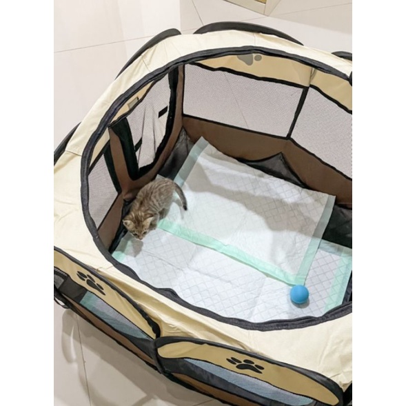 SH8 Pagar Tenda Lipat Portabel dengan 8 Panel untuk Anjing / Kucing Kandang Lipat Hewan Bahan Kain Dibawa-bawa Pet Cage Portable Tent Folding