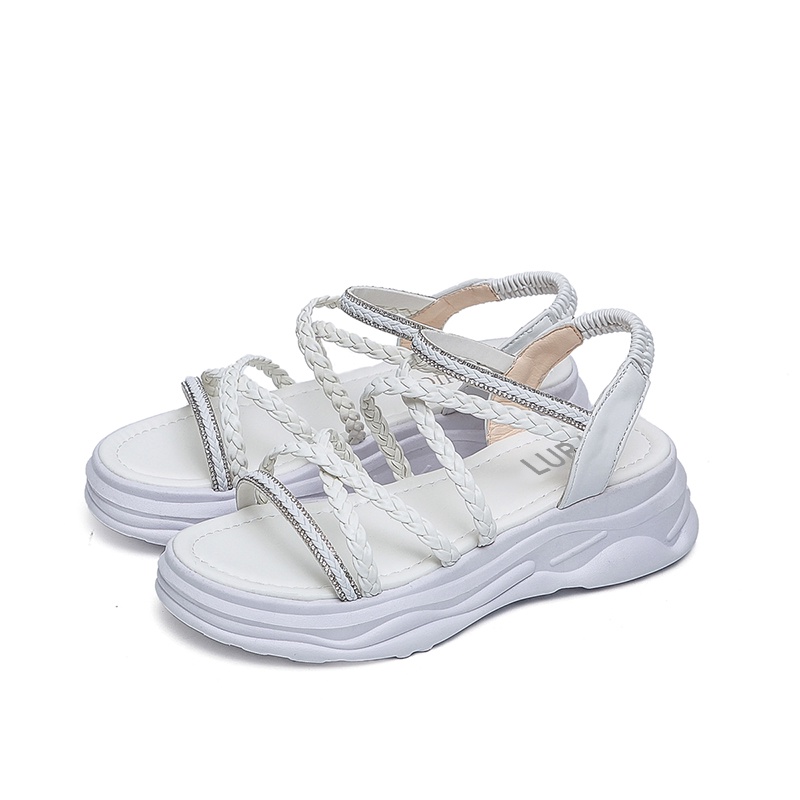 Sandal Selop Wanita Bahan PU  Gaya Casual Anti Slip untuk cocok buat indoor Sepatu Sandal Cewek Cantik