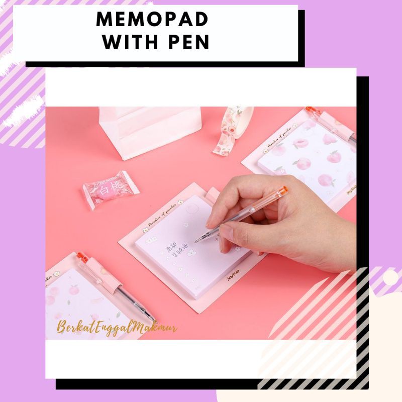 

Memopad with Pen Paradise of Peaches Memo Lucu Unik
