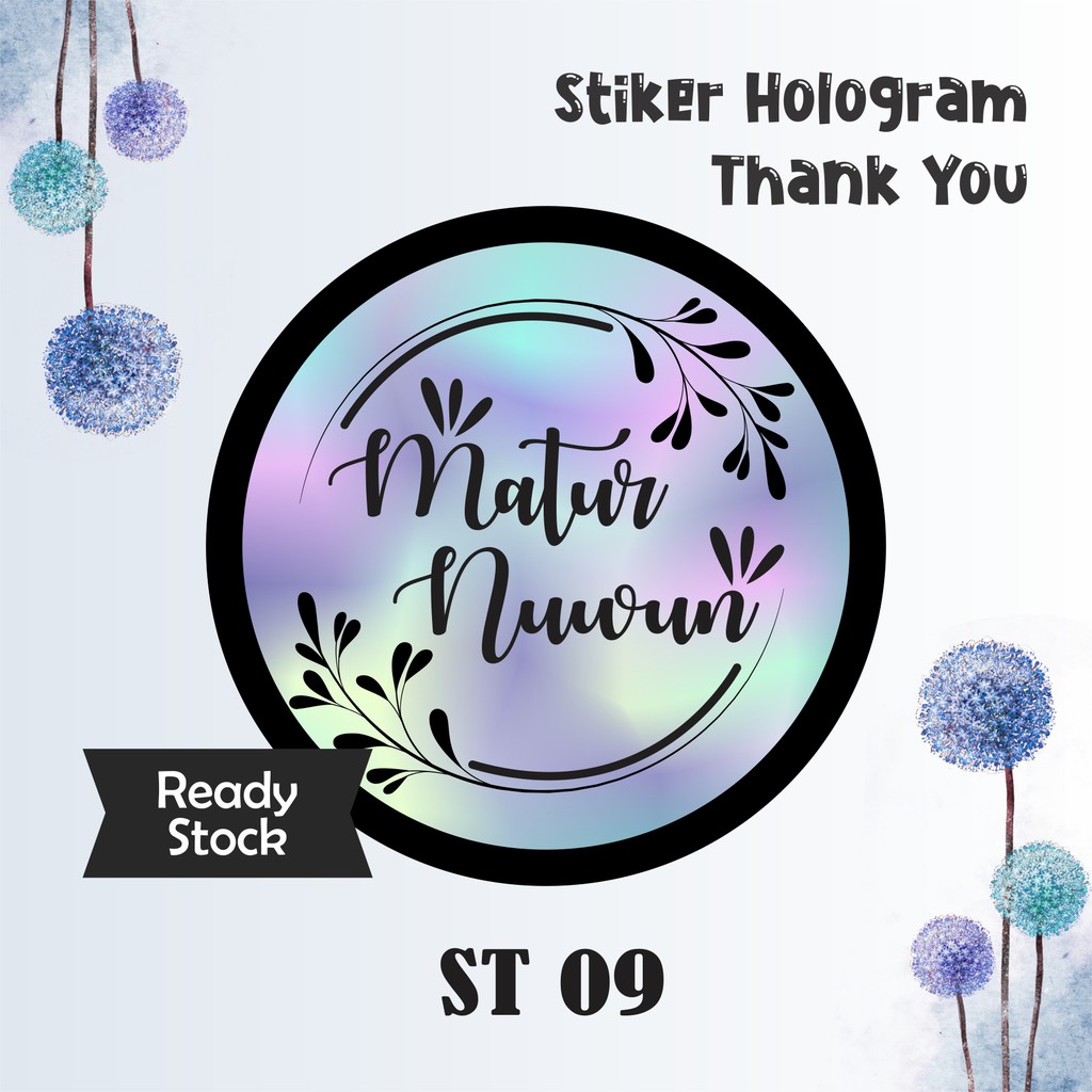 

STIKER LABEL THANK YOU HOLOGRAM BULAT MURAH ST 09