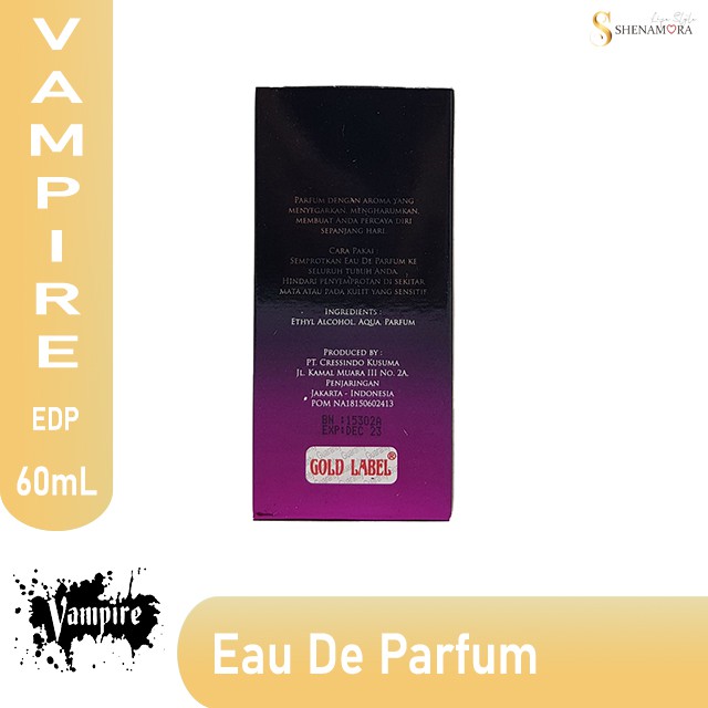 Vampire Minyak Wangi Unisex | Eau De Parfum 60 ml