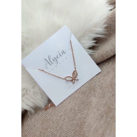 kalung anak anti karat titanium kupu-kupu butterfly