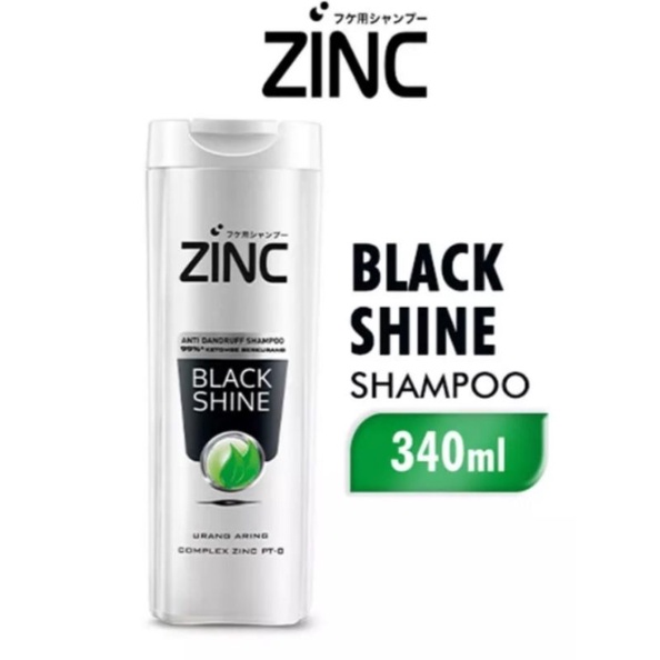 (340 ml) zinc shampoo botol besar-Black shine