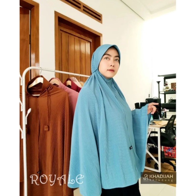 Jilbab Hijab Kerudung Khimar Syar'i Instan Royale Plisket