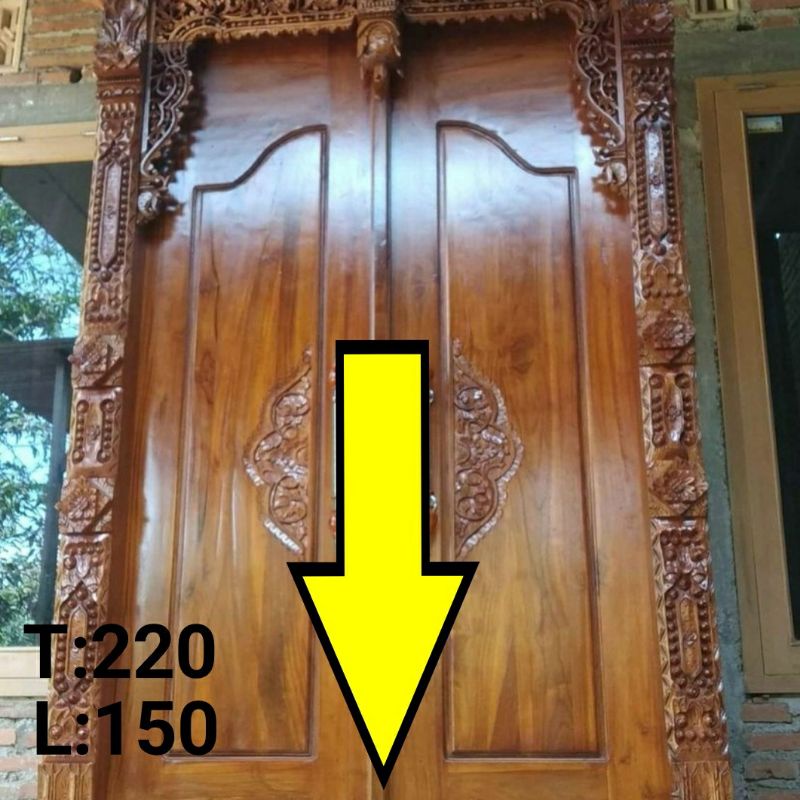 kusen pintu ukir kayu jati asli jepara jawa tengah.