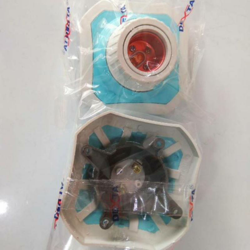 Fiting Fitting Lampu Plafon Segi Warna Biru DEXTA DX-505