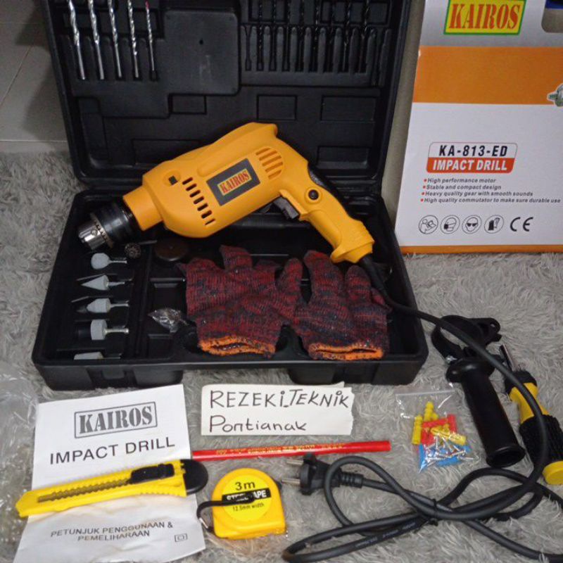 Bor Listrik Beton 13mm set lengkap kairos