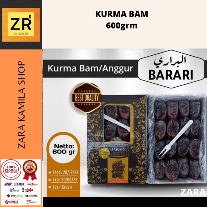 

kurma bam barari kemasan 600gram original