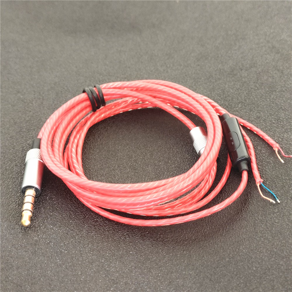 DIY Earphone cable repair OFC oxygen free copper Upgrade Cable with Microphone