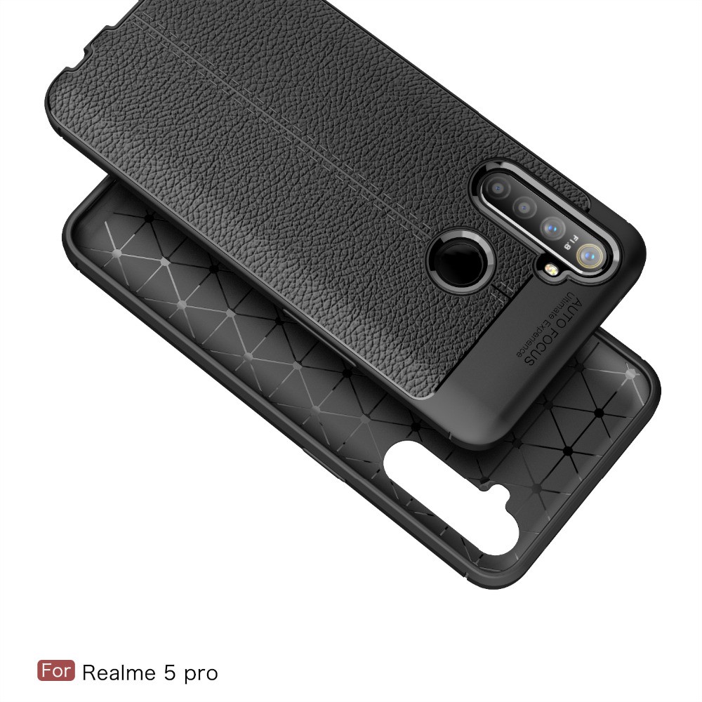 Case Realme 5S Ultra Slim Auto Focus Leather Premium Softcase