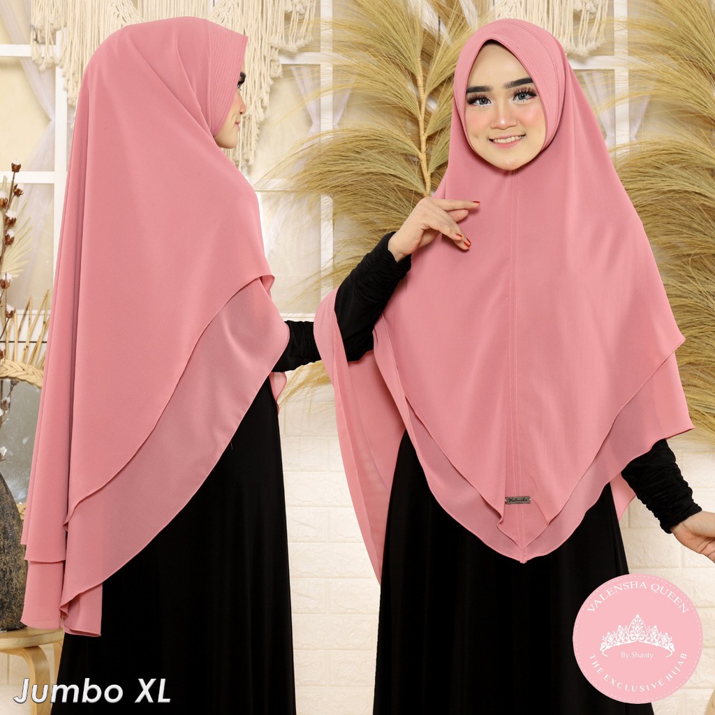 HIJAB INSTAN JUMBO XL HIJAB SYARI PINGUIN CERUUTY 2 LAYER ORY VALENSIAQUEEN