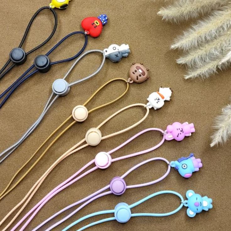 [TY948] tali masker BT21 charm belakang | kalung masker BT21 | tali masker BTS | kalung masker nama 