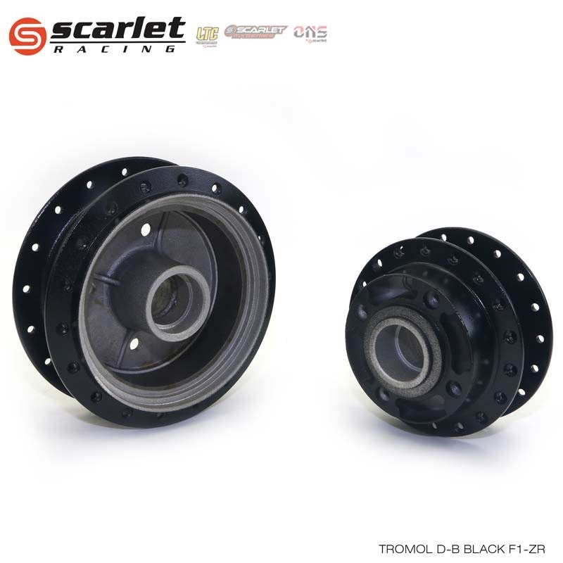 Scarlet Racing - Tromol Trombol Hub Depan Belakang Black Chrome F1ZR , FIZR , FORCE1