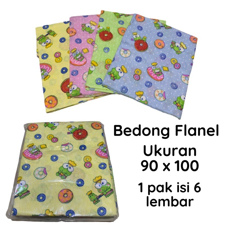 (6 pcs) Bedong Flanel Kotak Besar Ukuran 90x100