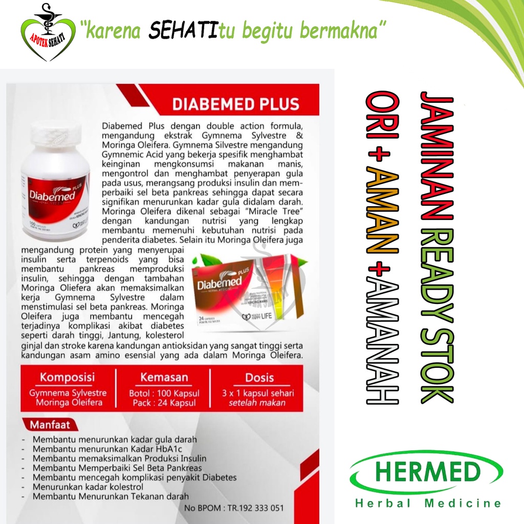 DIABEMED HERBAL DIABETES / Anti Diabetes Militus / Obat Herbal Murah