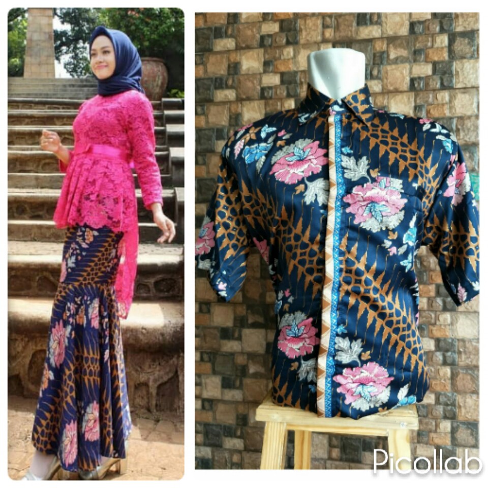 Kebaya Brokat Aurora Rok Duyung  Kemeja Batik Lengan Pendek