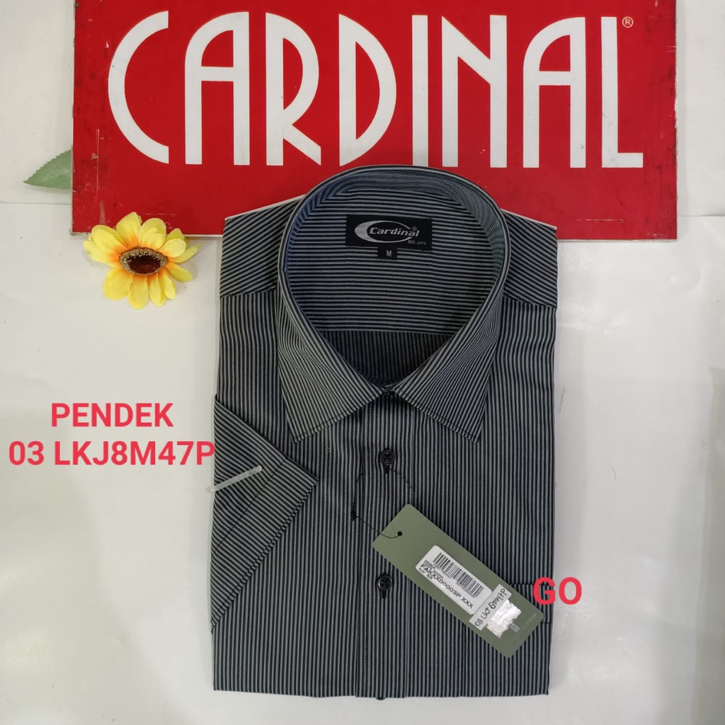 gof M-L CARDINAL KEMEJA FORMAL PENDEK RegularFit Pakaian Kemeja Kerja Pria Kantor Acara Resmi Pakaian Wisuda Original KMS