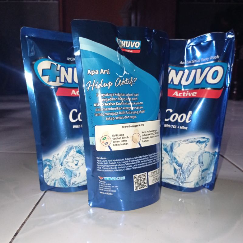 NUVO SABUN CAIR ACTIVE COOL 450ML