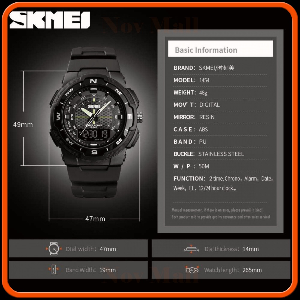 SKMEI Jam Tangan Analog Digital Pria - 1454